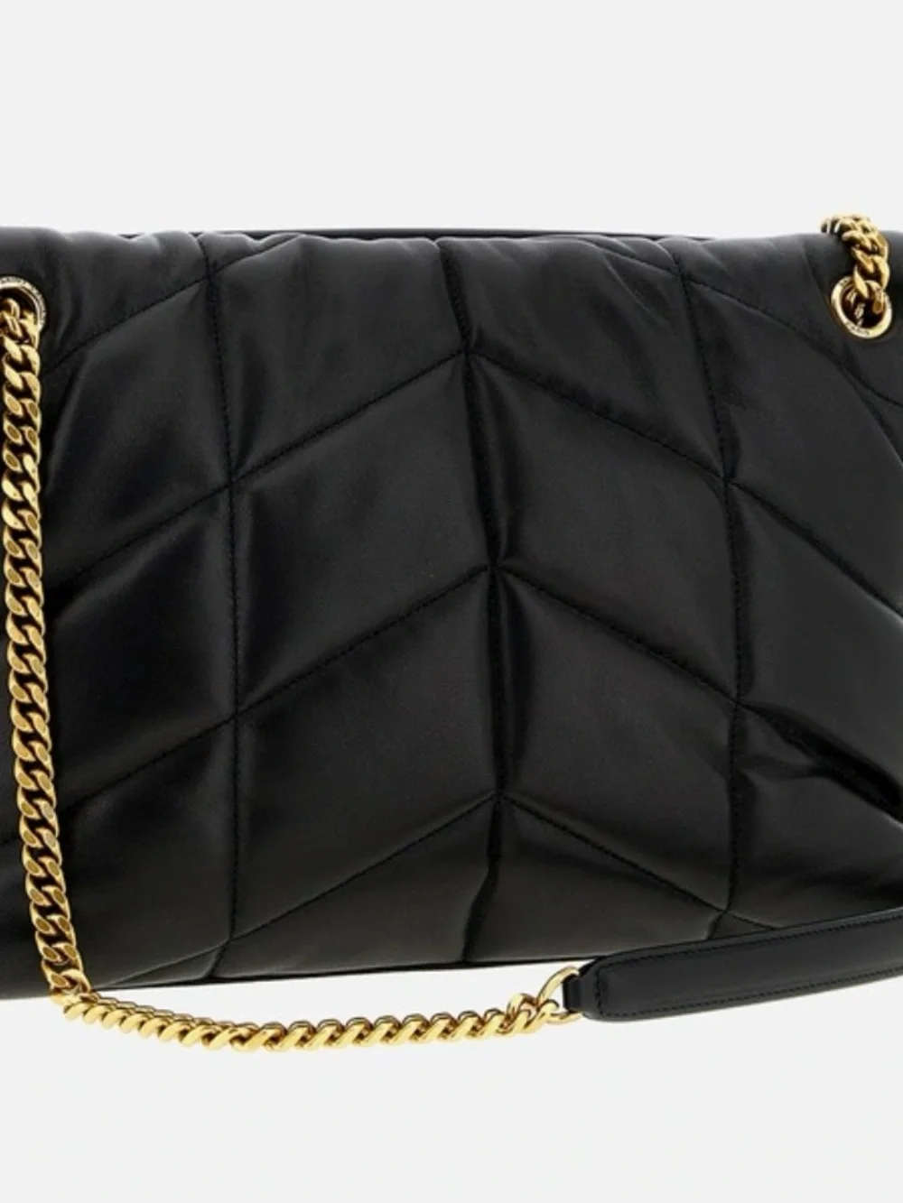 Saint Laurent Puffer Medium Nappa Lambskin Leather Shoulder Bag Black